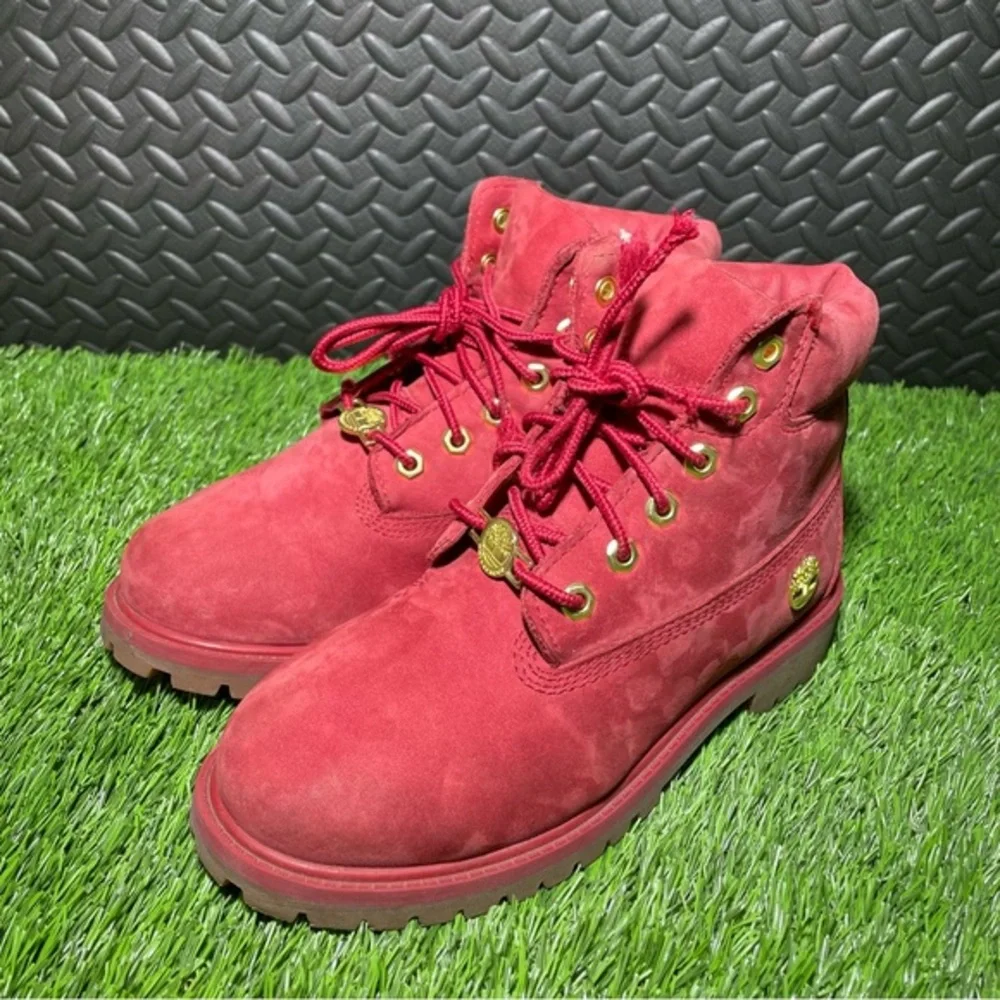 Timberland red suede